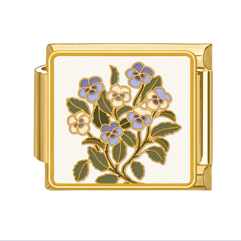 Wholesale 9mm Italian Charm Starter Bracelets DIY Flower Stainless Steel Composable Bracelet