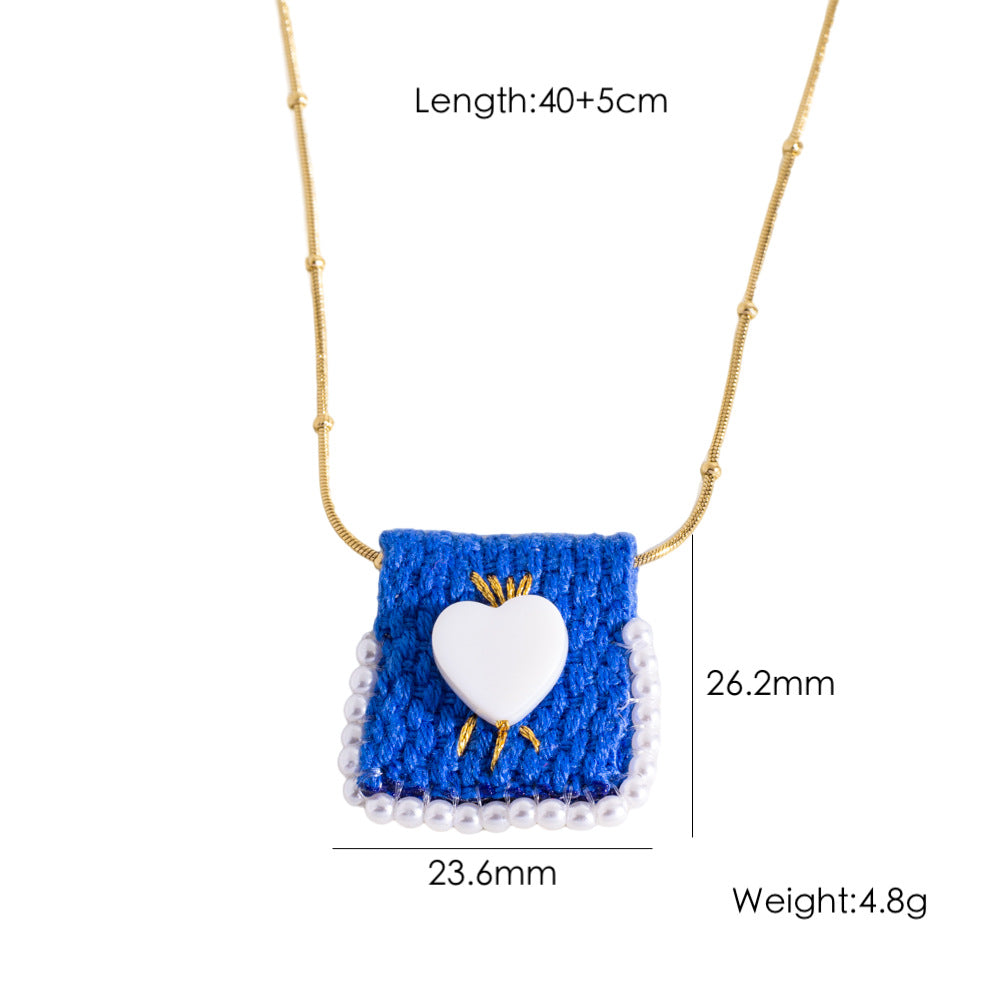 Wholesale  Handmade Bag Titanium Steel Necklace