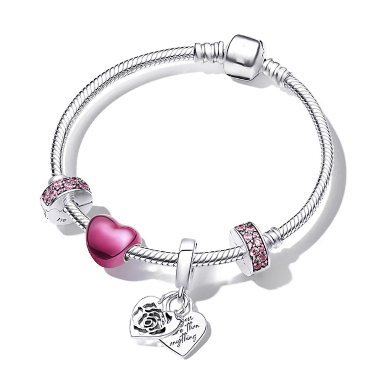 Wholesale S925 Sterling Silver Blue Ocean Star Language Star Valentine's Day Bracelet