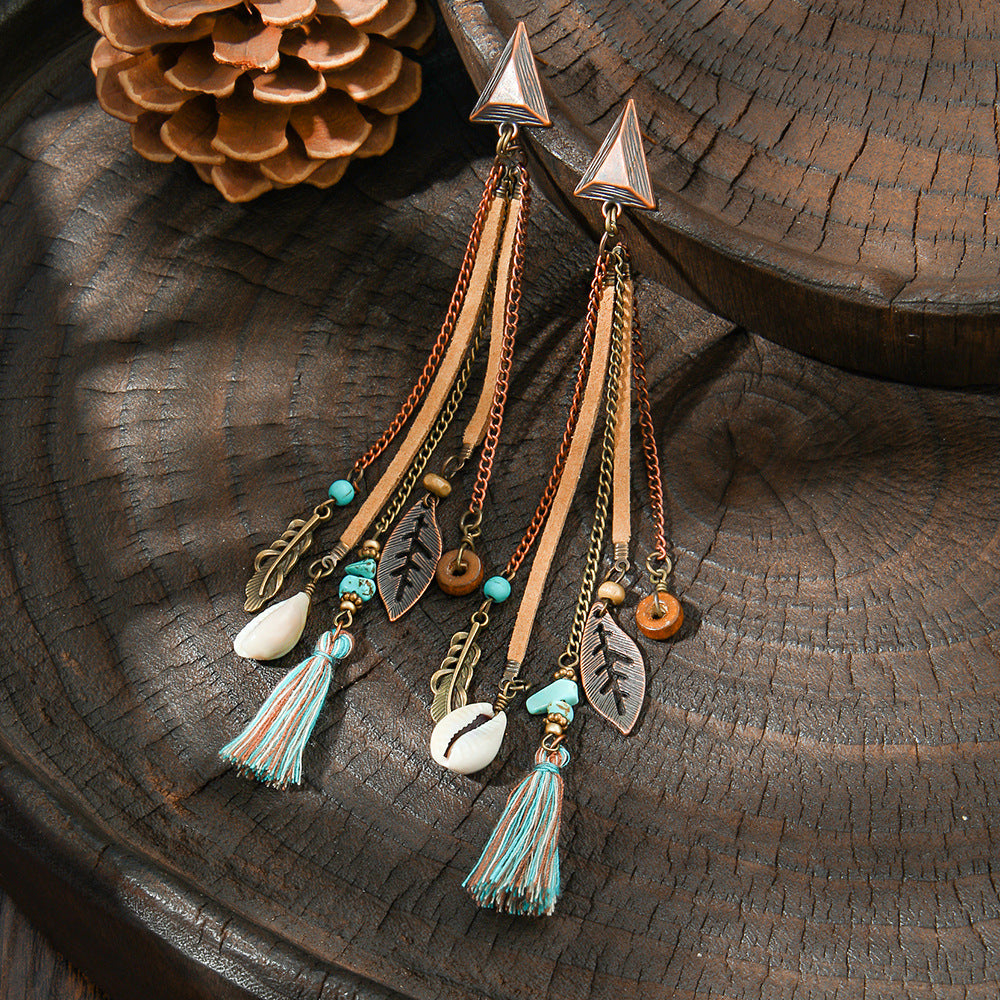 Wholesale Ethnic Style Tassel Earrings,  Retro Tribal Design Trendy Fashion Accessory for Party Wear