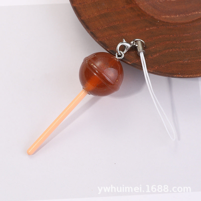 Wholesale Luminous Lollipop Candy Phone Chain Keychain