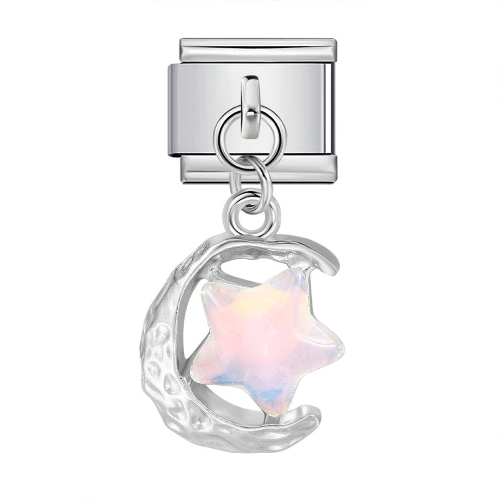 Wholesale Italian Charm Bracelet 9mm DIY Splicing CuteColorful Heart   Creative Stainless Steel Composable Bracelet