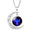 Wholesale Twelve Constellation moon necklace Time Gem crescent moon pendant with chain