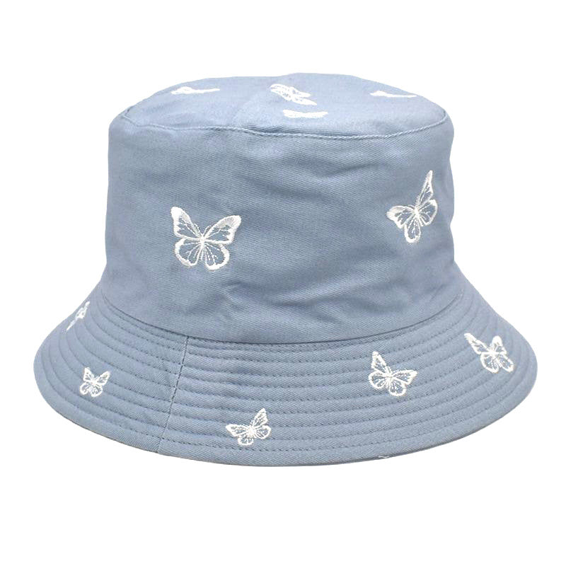 Wholesale Butterfly Embroidery Double-sided Bucket Hat ACC-HT-ShunMa021