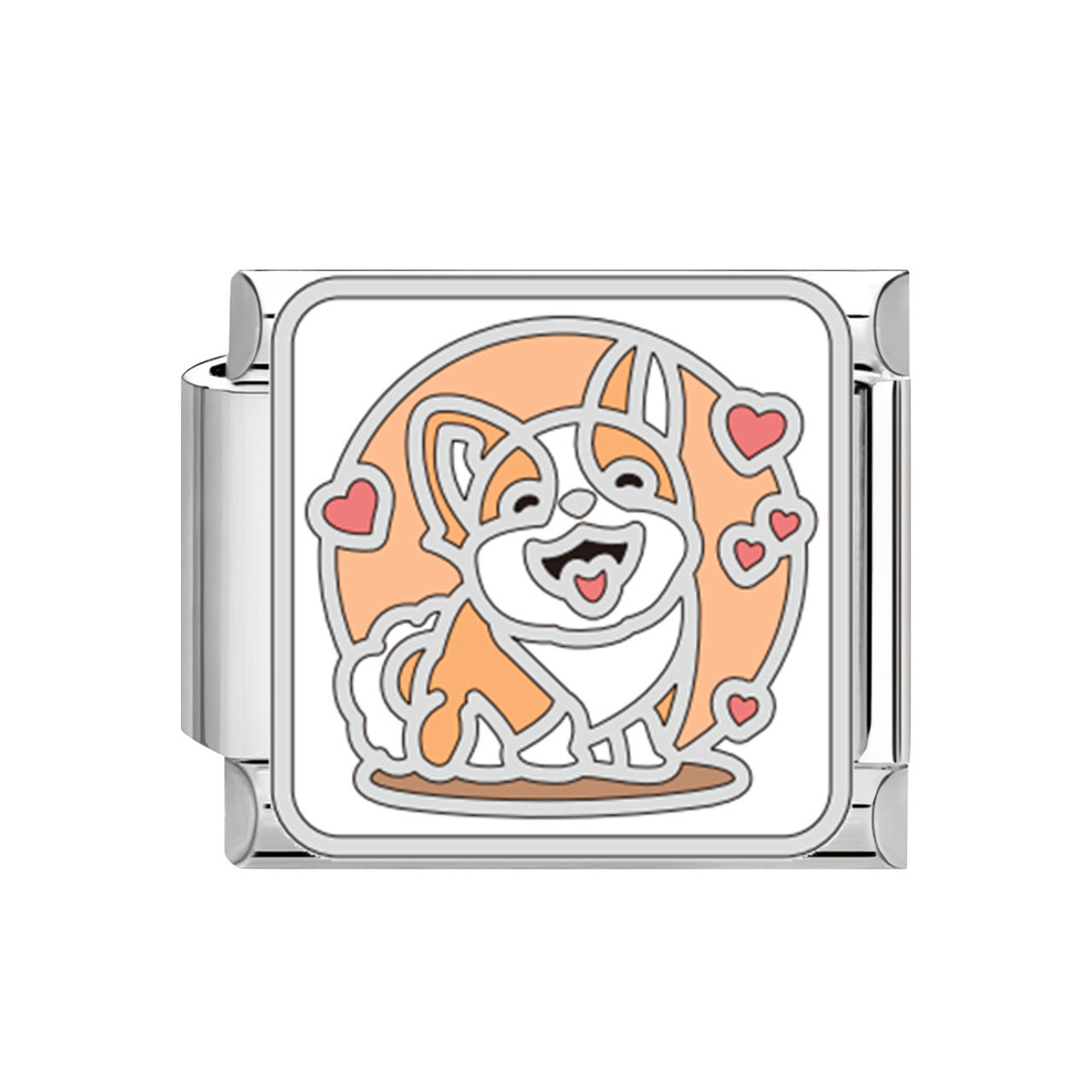 Wholesale 9mm Italian Charm Starter Bracelets DIY square Single Section Creative Stainless Steel Composable Bracelet