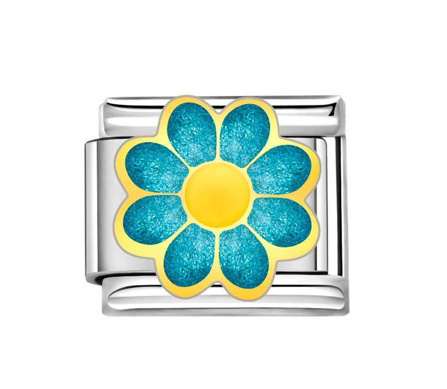 Wholesale Italian Charm Bracelet 9mm DIY Splicing Cartoon Creative Pattern Stainless Steel Composable Bracelet