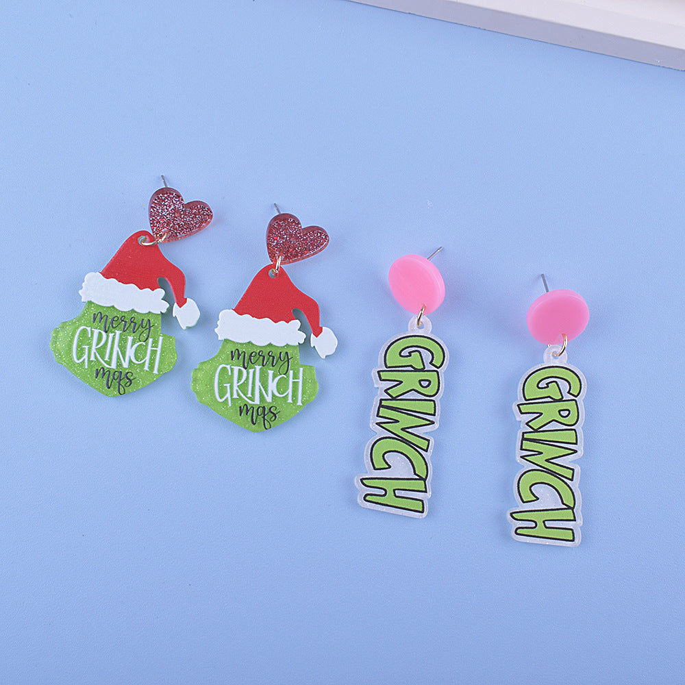 Wholesale Acrylic material Christmas pendant pendant earrings