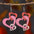 Wholesale Valentine's Day Gradient Hollow Love Series Earrings