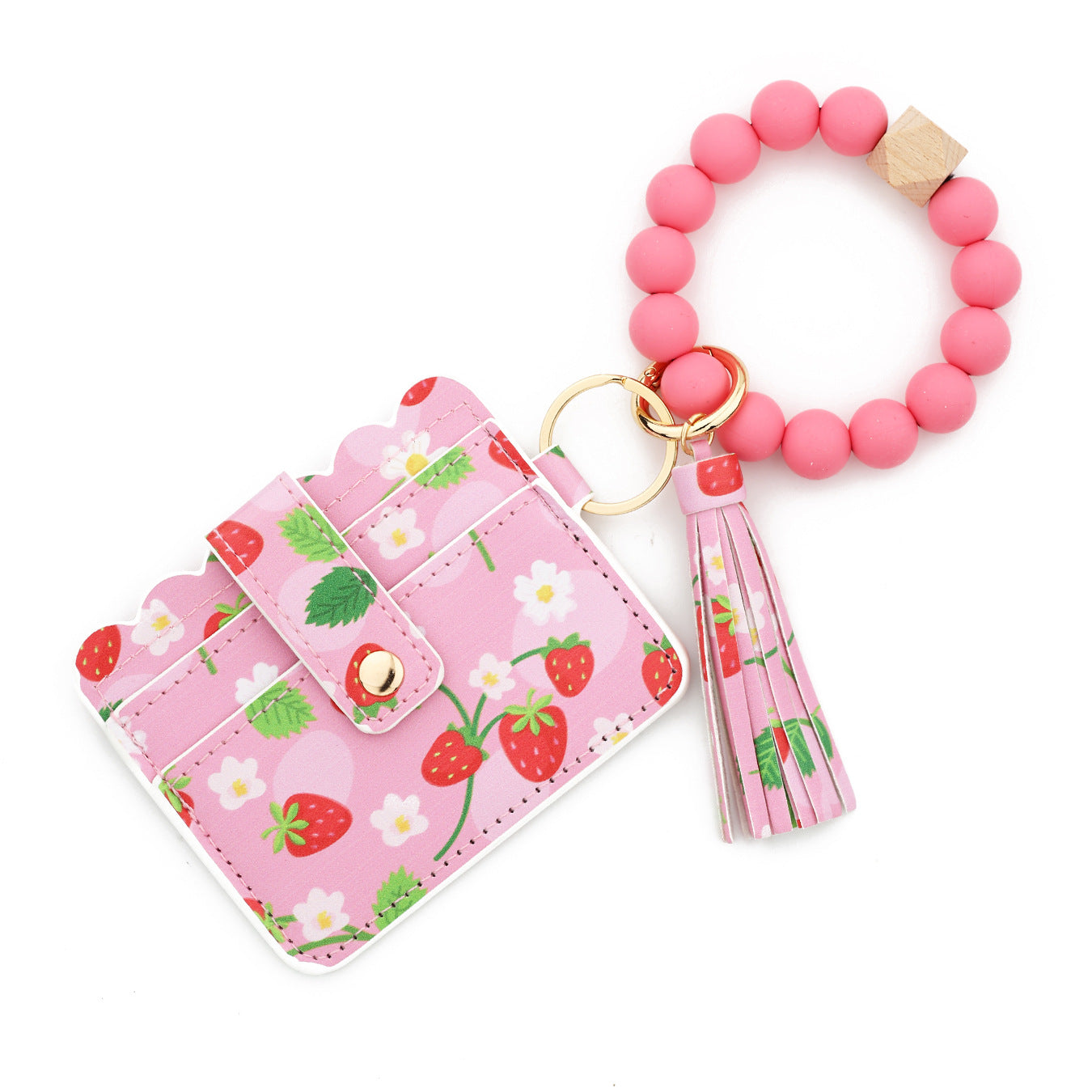 Wholesale Silicone Beads Multi-layer Bracelet Wristlet Keychain