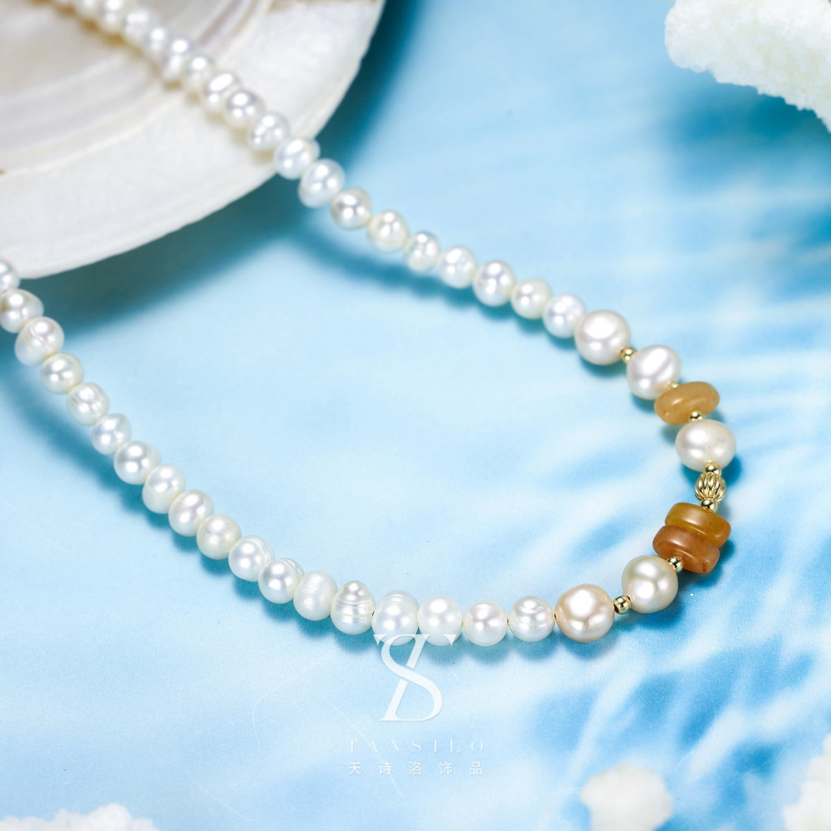 Wholesale Luxury Pearl Necklace Jewelry Set
