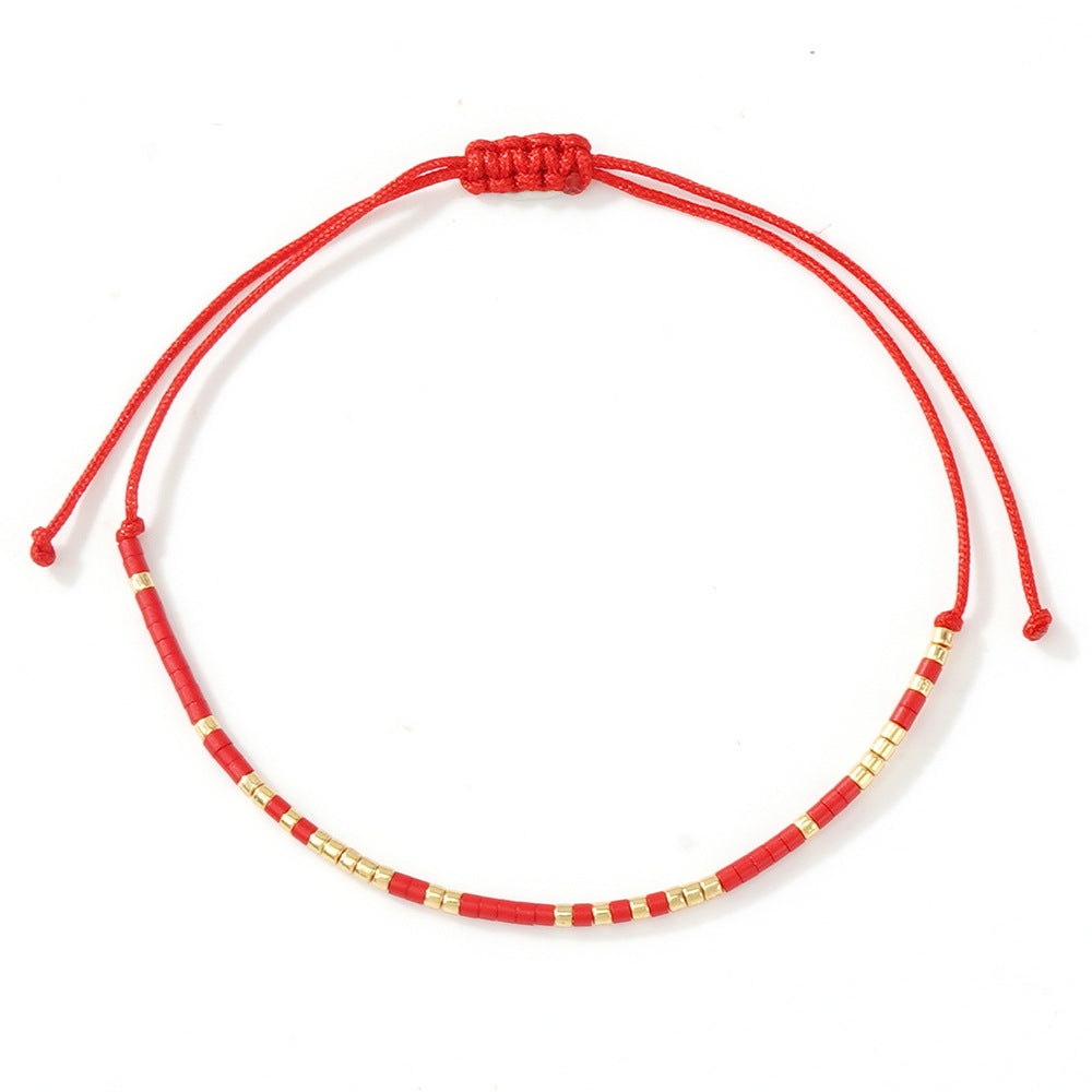 Bracelet fin Bohemian Morse Code en gros