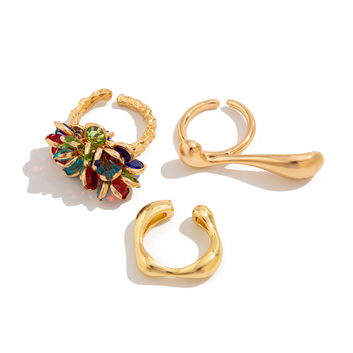 Wholesale Irregular Curve Ring Set