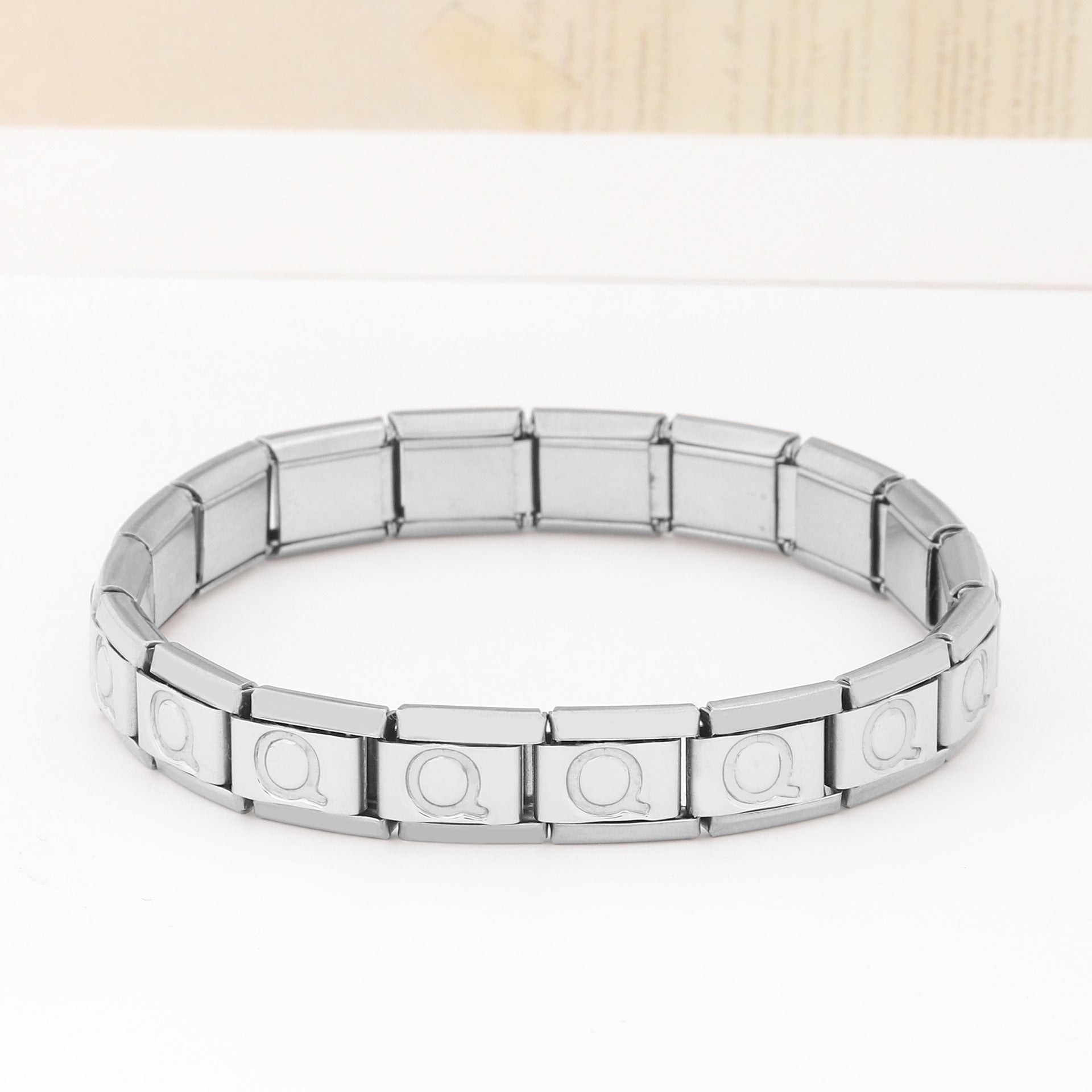 Wholesale Italian Charm Bracelet 9mm DIY Splicing Removable Stainless Steel Letter Composable Bracelet ACC-BT-XY047