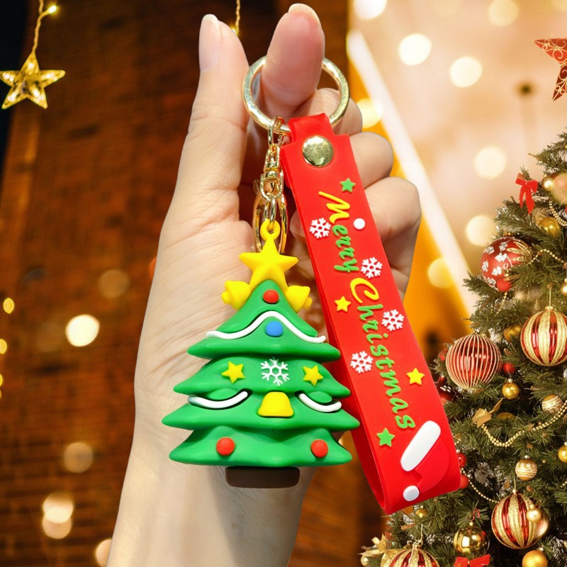Portachiavi creativo all'ingrosso di Natale con ciondolo carino per zainetto per auto
