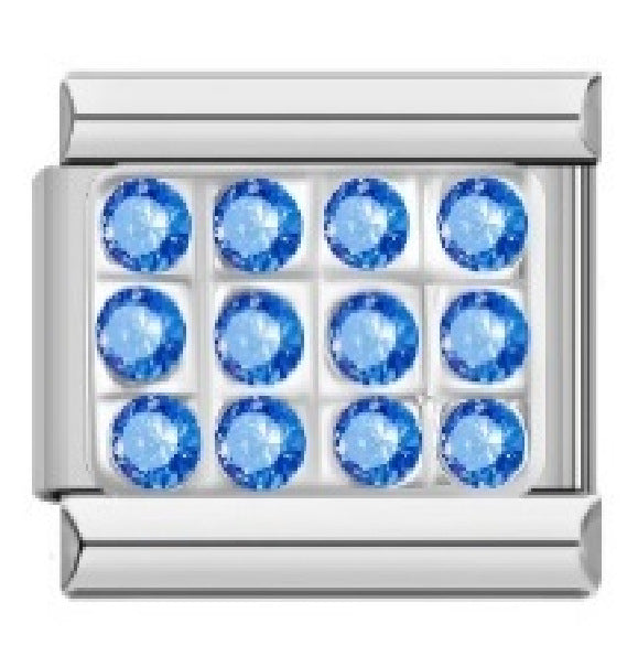 Wholesale Italian Charm Bracelet 9mm DIY Splicing Diamond Four-Leaf Clover Stainless Steel Composable Bracelet