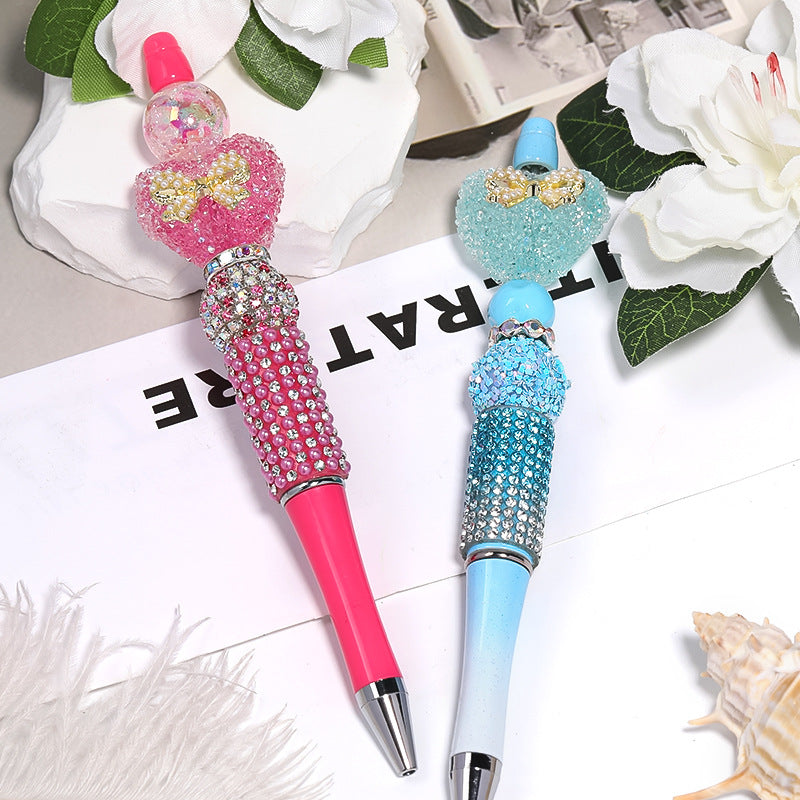 Wholesale of 5pcs/pack of Love Sugar Beads, Bow Shaped Diamond Beads, Water Diamond Beads ACC-BDS-BLG027