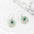 Wholesale Alloy Moonstone Earrings Personalized Retro Geometric Round Turquoise Earrings