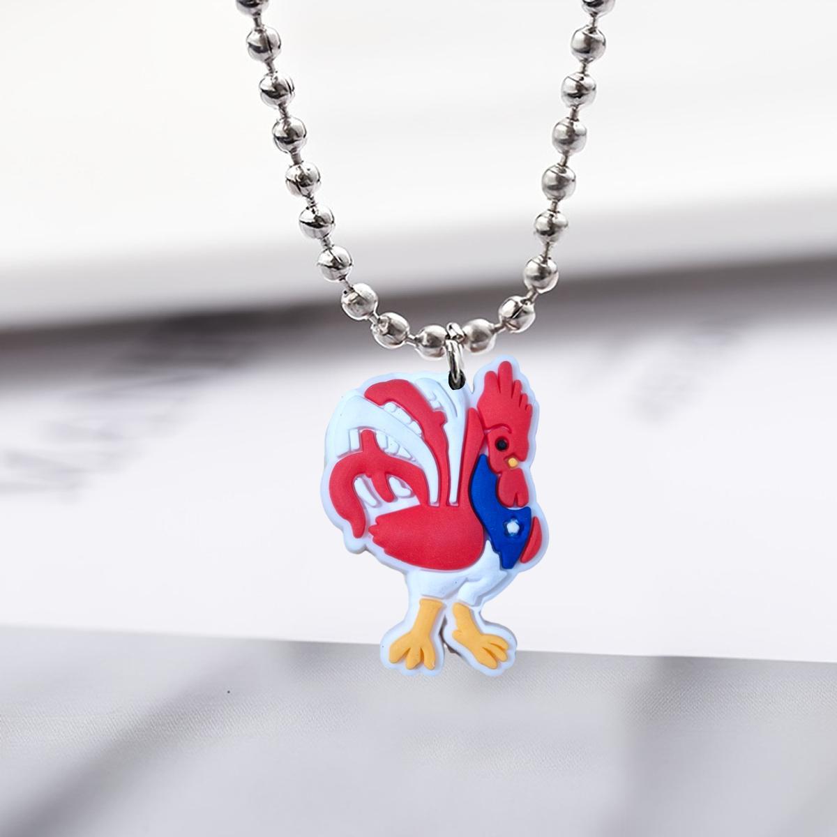 Wholesale Stainless steel American Independence Day Series Small Bead Necklace