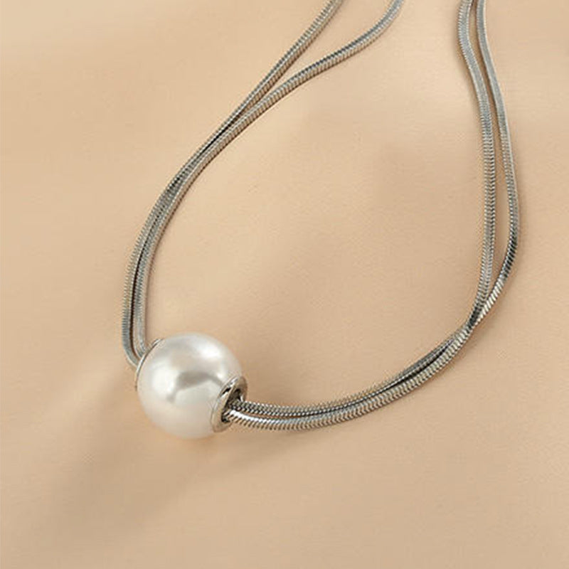 Wholesale Titanium Steel Necklace Light Luxury Love Necklace ACC-NE-Qinji002