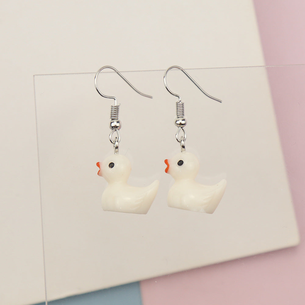 Wholesale Cartoon Animal Cute Little Duck Earrings