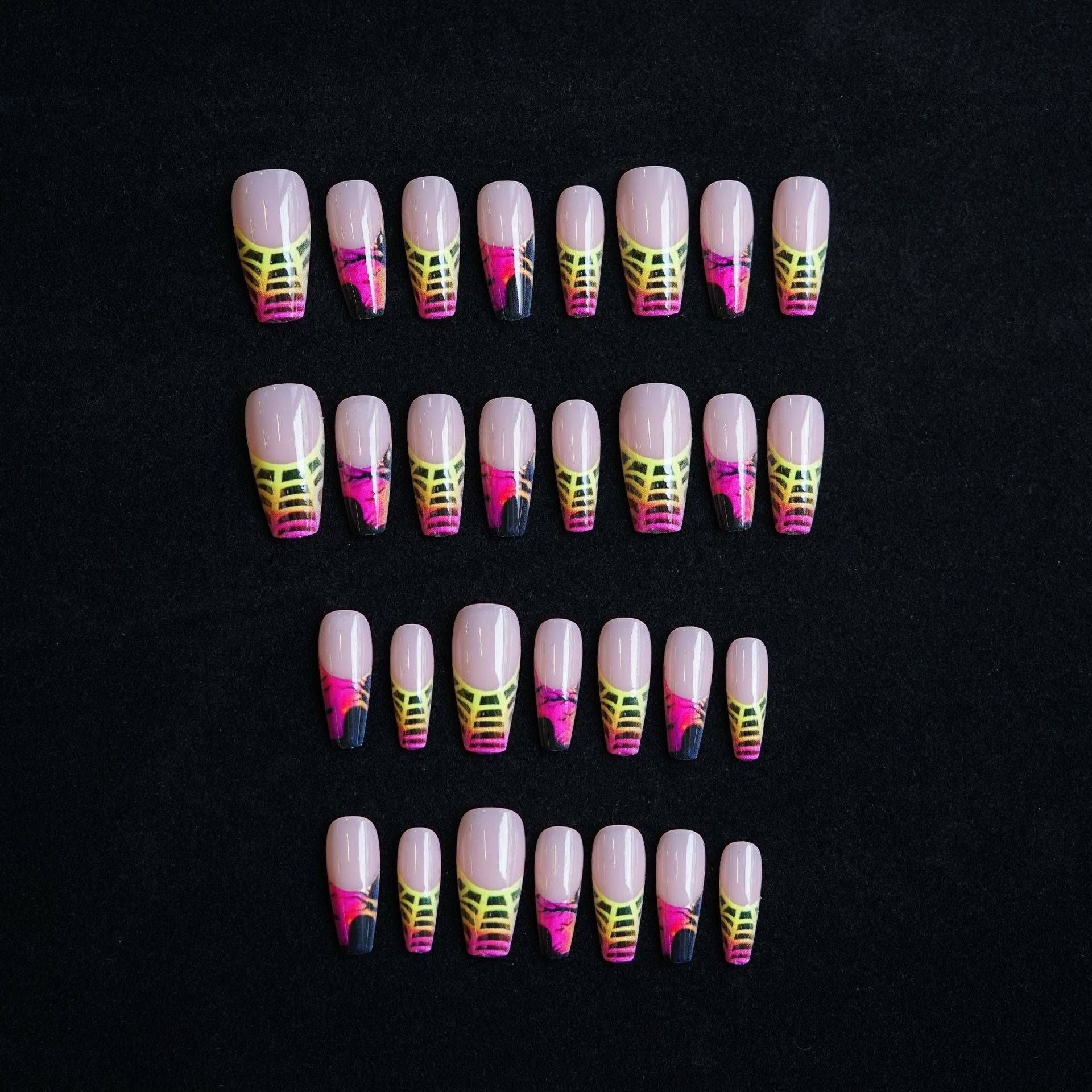 Wholesale 24 Pieces/ box  Purple Ghost Nails Kits Nail Stickers