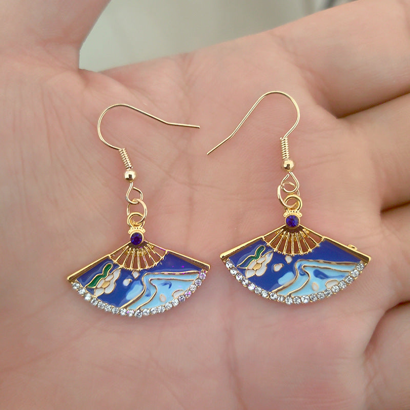 Wholesale Creative retro fan-shaped necklace