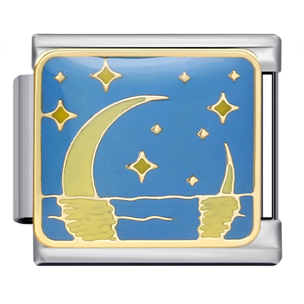 Wholesale Titanium Steel Welding Pattern Italian Module Bracelet Italian Charm bracelet