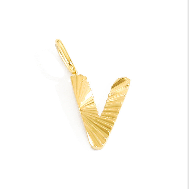 Wholesale 26 English letters stainless steel pendant