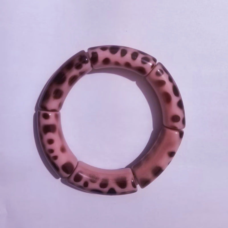 Wholesale Retro Leopard Print Acrylic Bracelet Fashion Accessory for Everyday Wear or Gift