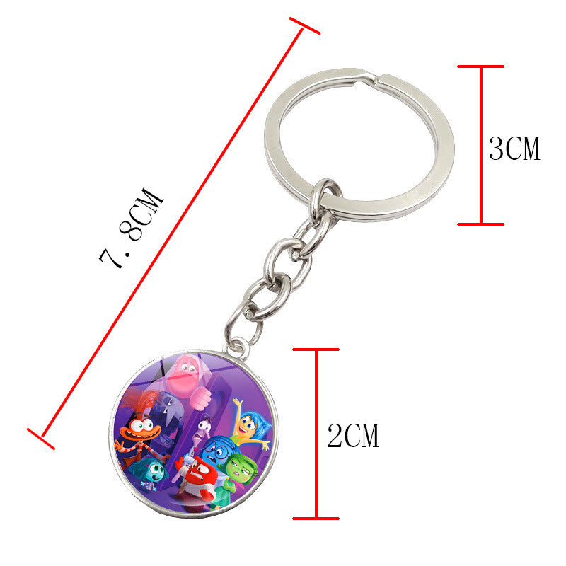 Wholesale Cartoon Zinc Alloy Glass Keychains ACCVIP-KC-JiaYun001