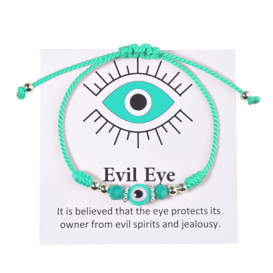 Wholesale  Handmade Woven Beaded String Devil Eye Bracelet