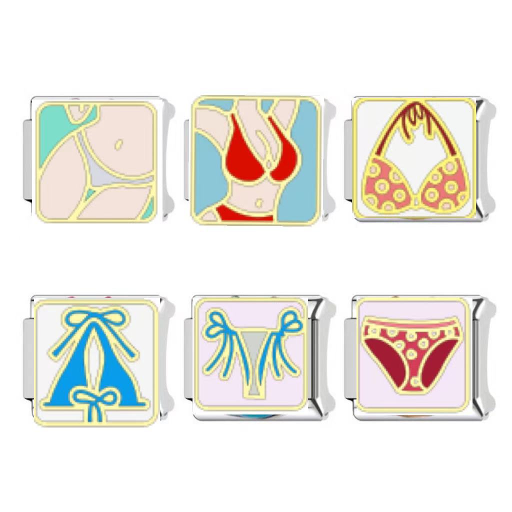 Bracelet de charme italien en gros 9 mm DIY SÉPLICATION SUMBRE BRACILLE DE COMPOSABLE D'ACIER SUMBRE