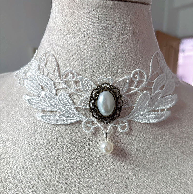 Wholesale  Halloween Gothic Gem Drop Necklace