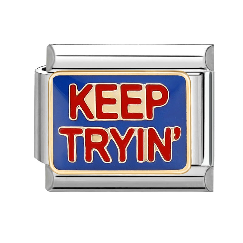 Wholesale Italian Charm Bracelet 9mm DIY Splicing Removable Titanium Steel Composable Bracelet