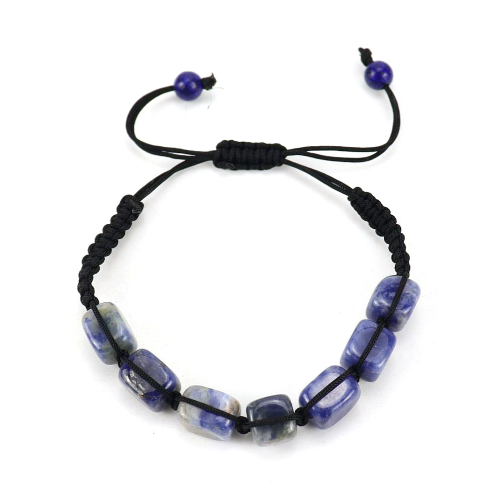 Wholesale Crystal Beaded Bracelet Geometric Rectangular Stone Yoga Accessory Boutique Resale