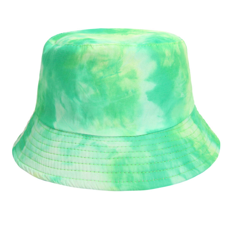 Wholesale  painted tie-dye fisherman hat double-sided hat outdoor two-wear sunshade casual basin hat