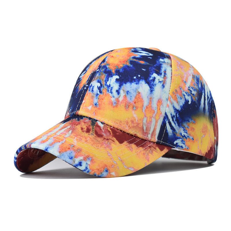 Wholesale Stylish Chinese Style Gradient Baseball Cap With Traditional Painting Print Adjustable Outdoor Sun Hat For Summer