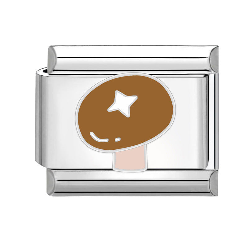 Wholesale Italian Charm Bracelet 9mm DIY Splicing Fruits and Vegetables Stainless Steel Composable Bracelet