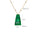 Wholesale Stainless steel natural stone cut trapezoidal geometric pendant necklace