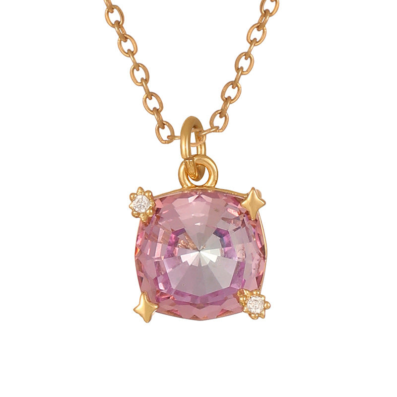 Wholesale Water Drop Zircon December Birthstone Necklace