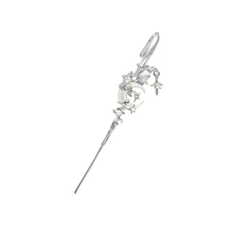 Wholesale Star and Moon Design Earrings Alloy Electroplated Fashion Accessory for Women