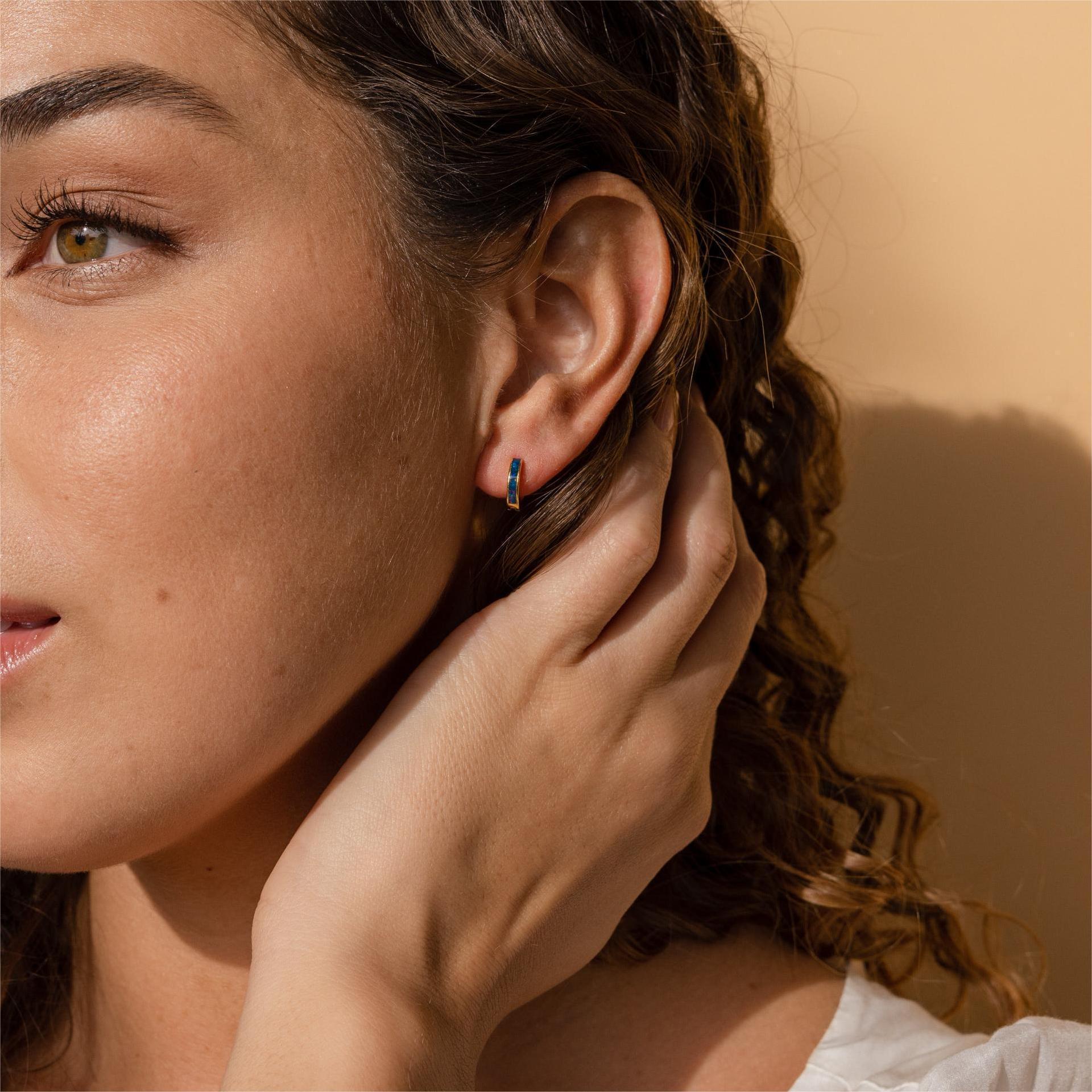 Wholesale Copper Plated Real Gold Round Earrings