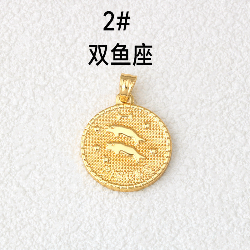Wholesale Stainless Steel Gold Twelve Contion Pendant