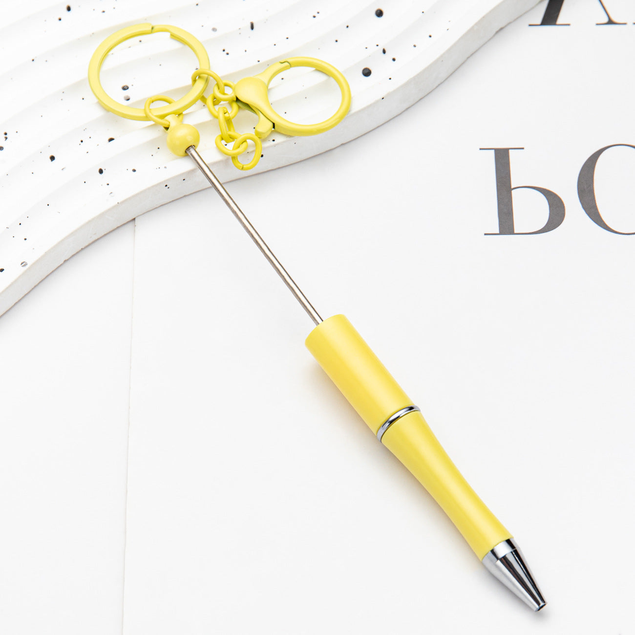 Wholesale  DIY beadable pen rotating medium oil ballpoint pen