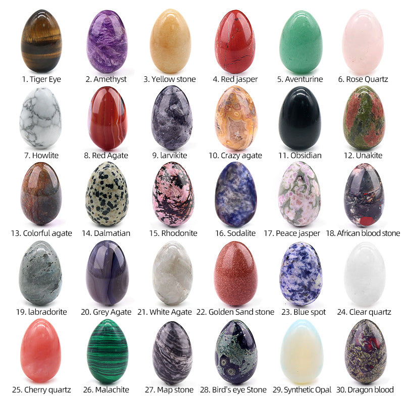 Wholesale 30mm Crystal Jade Easter Colored Eggs ACC-DS-KeSuo001