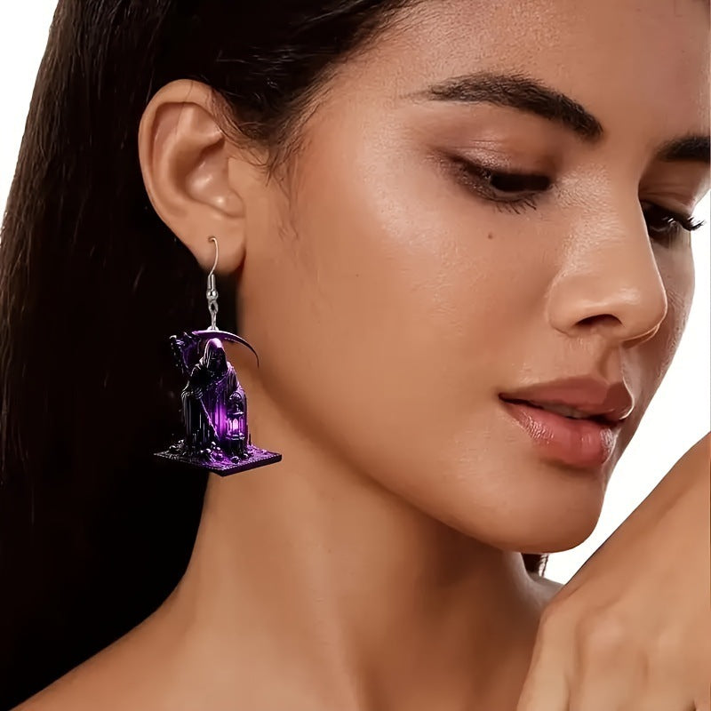 Wholesale  Funny Gothic Earrings Unique Acrylic Pendants Halloween Earrings