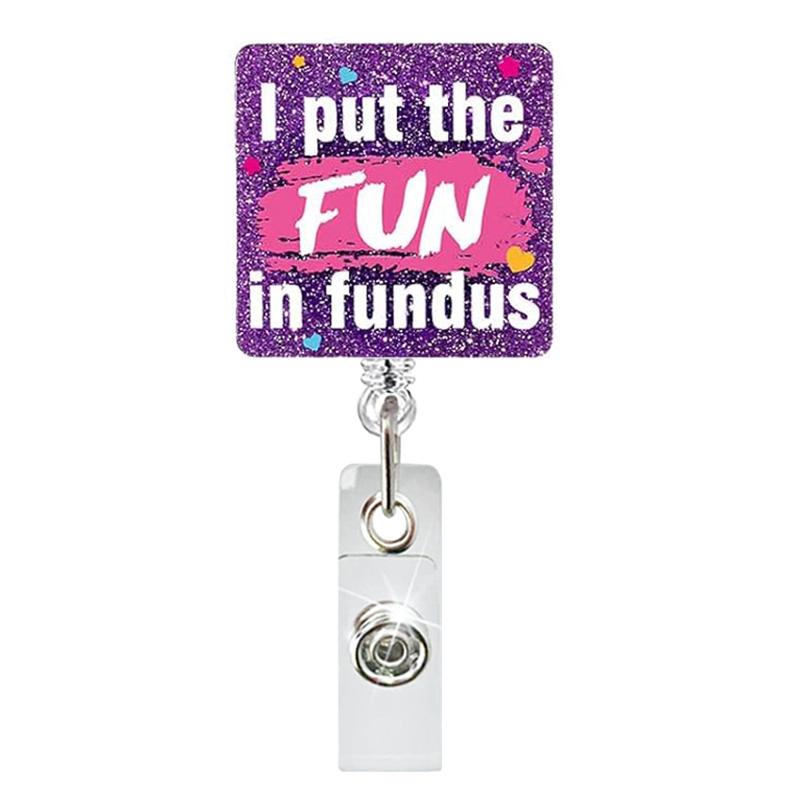 Wholesale Acrylic Baby Uterus Donut Retractable Rotating Badge Keychain ACC-KC-QiDing009