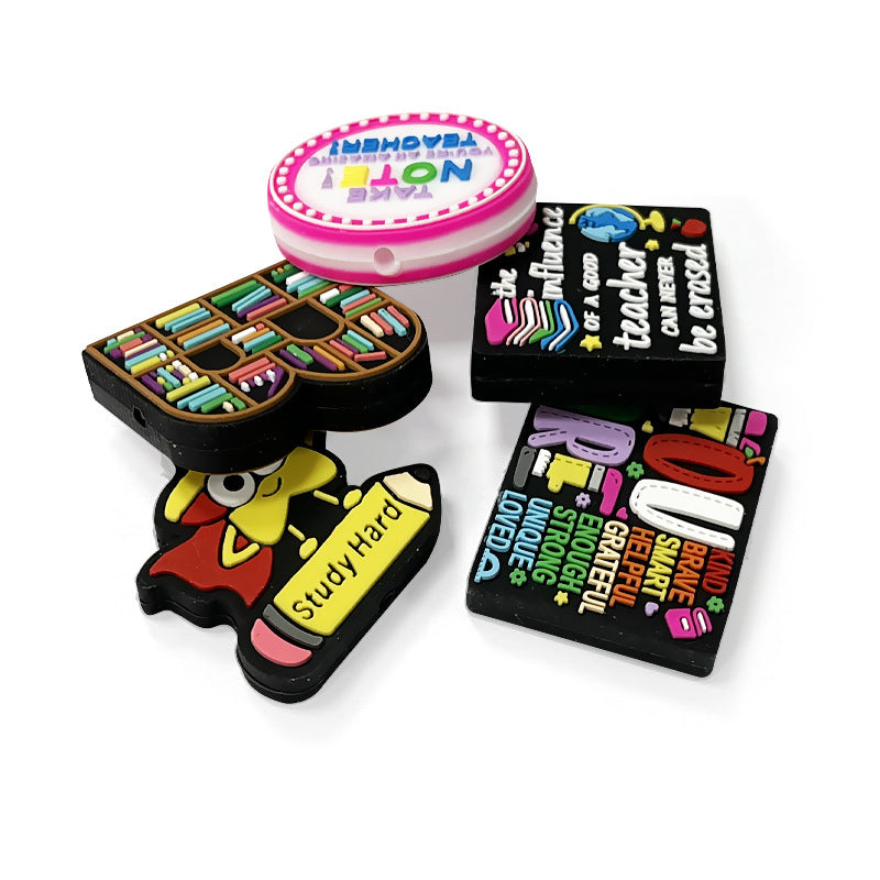 Wholesale 10pcs Alphabet Learning Series Focal Beads DIY Bead Accessories