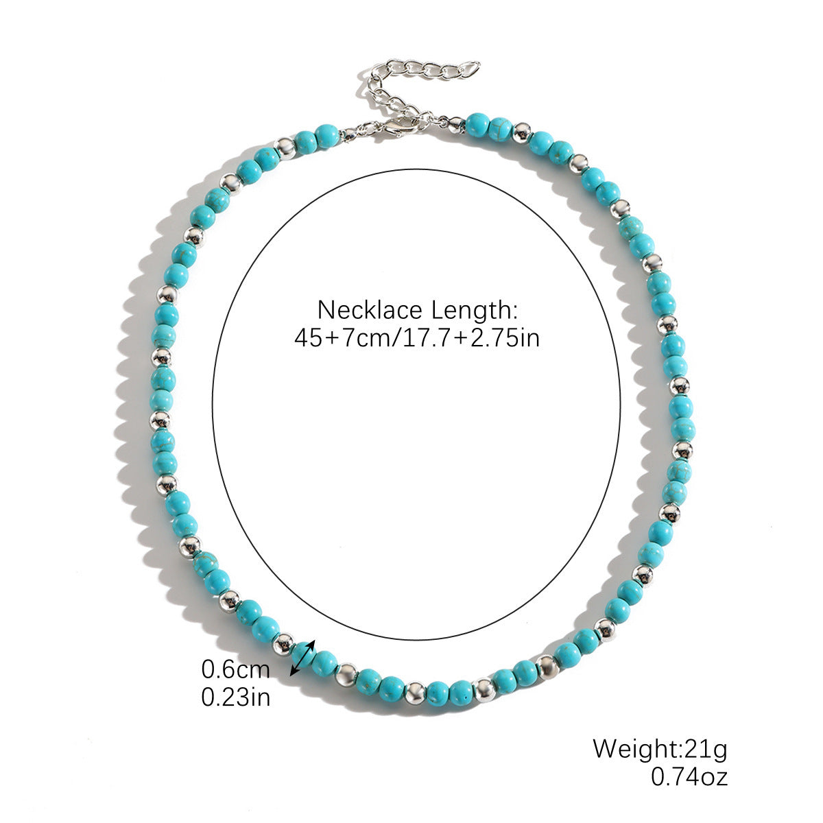 Wholesale Turquoise Necklace Ethnic Style Cross Autumn and Winter Melard Layered Fashion Retro Necklace