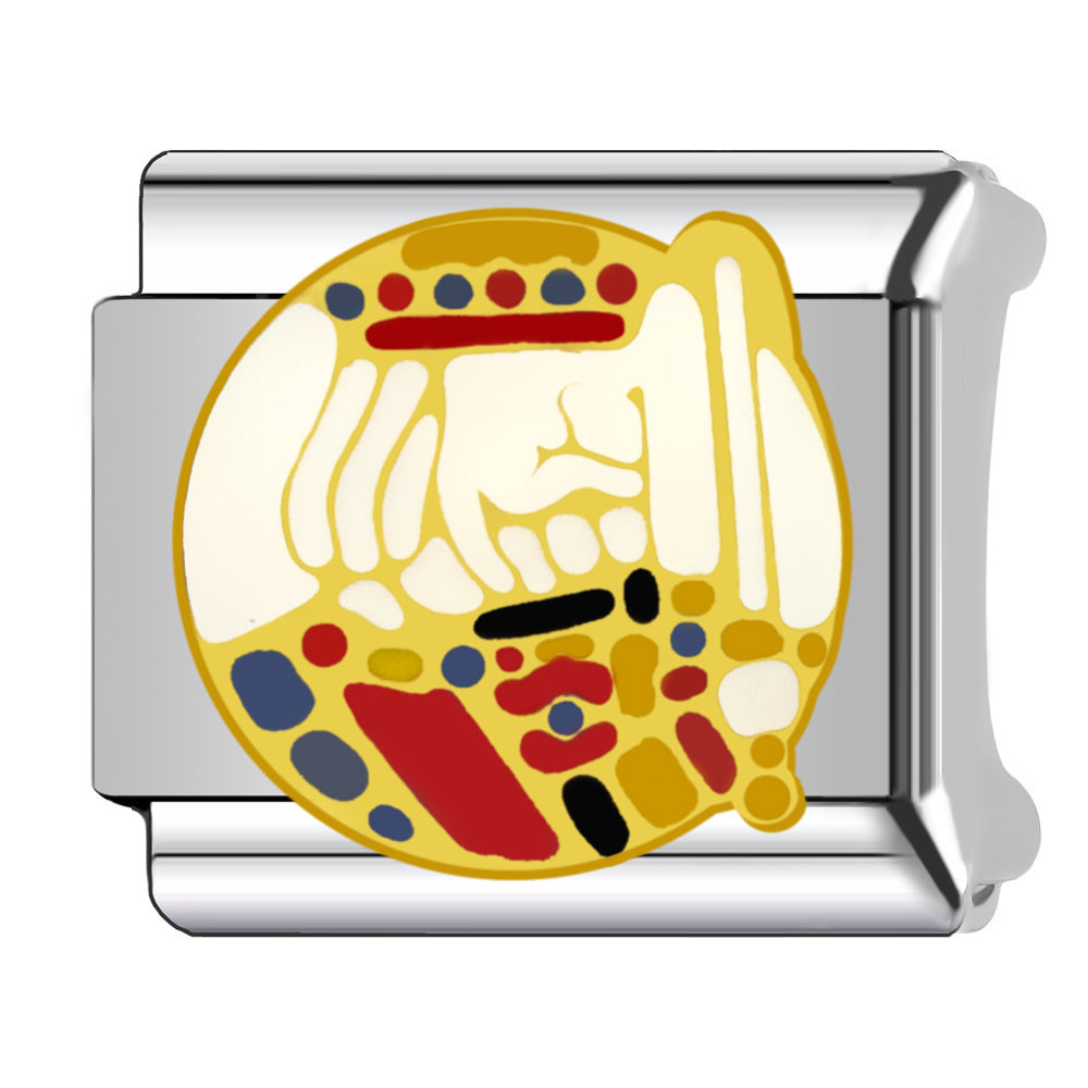 Wholesale 9mm Italian Charm Starter Bracelets DIY square Single Section Creative Stainless Steel Composable Bracelet